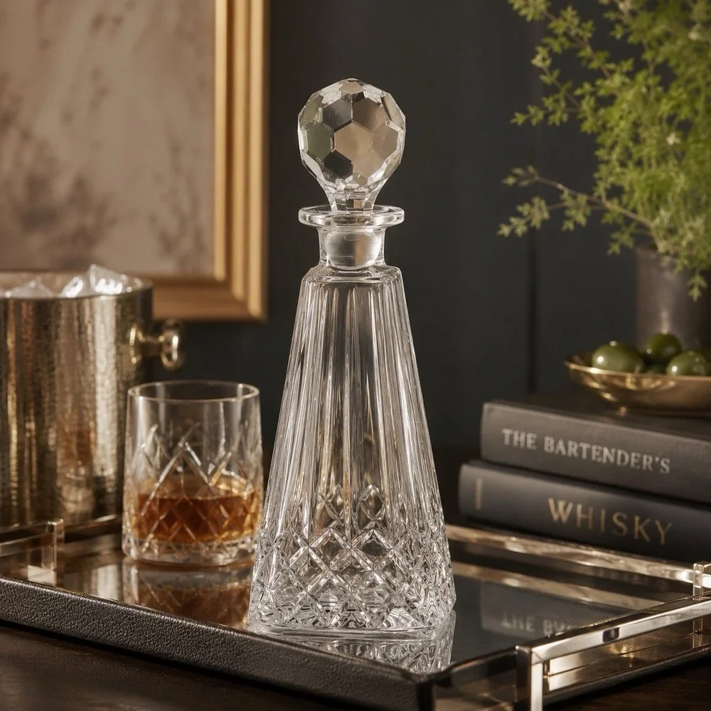 Waterford Crystal Lissadel Decanter Irish Lead Crystal Barware w/ Stopper